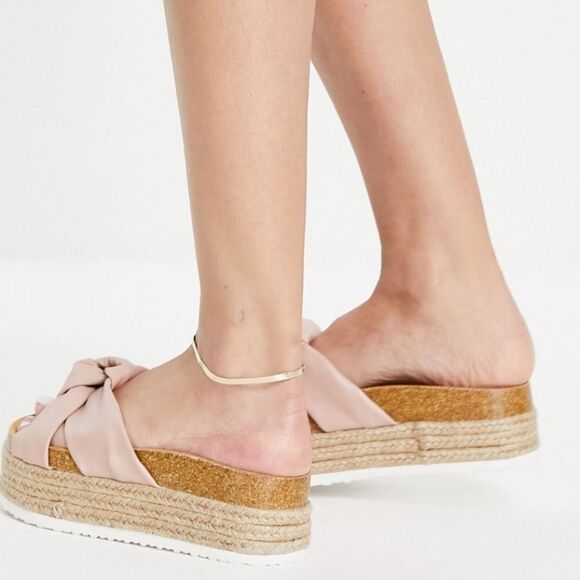 BRAND NEW QUPID CANCUN WOMEN'S PLASFORM SLIDE WEDGE SANDALS - Picture 11 of 16